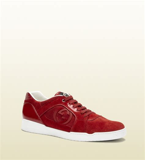 gucci red shoes|red suede gucci shoes.